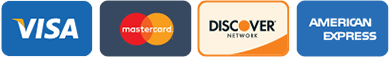 Accepted card brands displayed at checkout